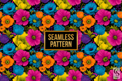 Bright Funky Groovy Flowers Seamless Patterns Product Image 3