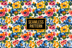 Abstract Colorful Painted Floral Seamless Pattern Product Image 5