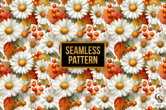 Fall Daisy &amp; Berries Digital Papers Product Image 5