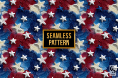 Patriotic Impasto Painted Stars Seamless Patterns Product Image 3