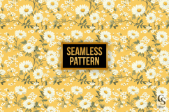 Delicate Daisy Flowers Seamless Pattern Product Image 4