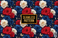 American Floral Butterflies Seamless Patterns Product Image 3