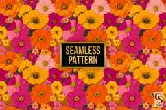 Bright Groovy Flowers Digital Papers Product Image 3