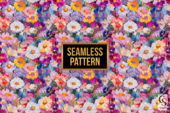 Abstract Painted Flowers Seamless Patterns Product Image 3