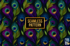 Peacock Feather Embroidery Digital Papers Product Image 4