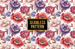 Vintage Pastel Poppy Flowers Patterns Product Image 4