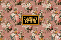 Vintage Cottagecore Flowers Digital Paper Pattern Product Image 5