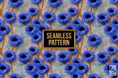Blue Floral Embroidery Seamless Patterns Product Image 2