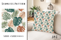 Tropical Leaves Seamless Pattern | Boho Jungle Monstera Product Image 1