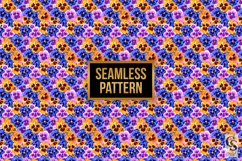 Spring Pansy Flowers Digital Paper Patterns Product Image 2