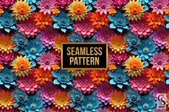 Colorful 3D Flowers Pattern Digital Papers Product Image 5