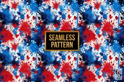 Patriotic Red Blue Splatter Digital Papers Product Image 3
