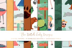 At The Campsite Seamless Backgrounds Product Image 1