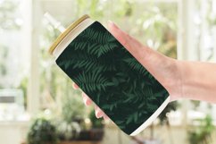 Glass Can Wraps Pattern Green Leaves Product Image 2