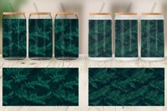 Glass Can Wraps Pattern Green Leaves Product Image 3