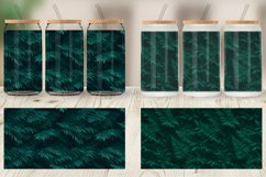 Glass Can Wraps Pattern Green Leaves Product Image 4