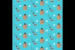 Seamless pattern ink and paintbrush design Product Image 2