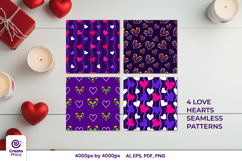 seamless pattern-love pattern-romantic-scrapbook paper-digital-background-surface pattern-repeat