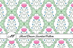 Folk Flower Seamless Pattern | Flower Digital Paper Product Image 1