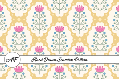 Folk Flower Seamless Pattern | Flower Digital Paper Product Image 1