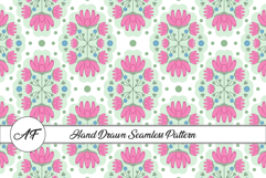 Folk Flower Seamless Pattern | Flower Digital Paper Product Image 1