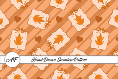 Fall Coquette Stripe Seamless Pattern | Fall Digital Paper Product Image 1