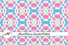 Folk Flower Seamless Pattern | Flower Digital Paper Product Image 1