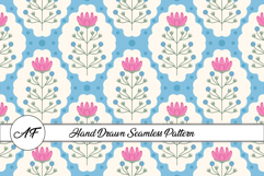 Folk Flower Seamless Pattern | Flower Digital Paper Product Image 1