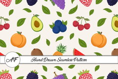 Summer Fuits Seamless Pattern | Fruit Digital Paper Product Image 1
