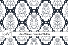 Scandinavian Flower Seamless Pattern | Flower Digital Paper Product Image 1