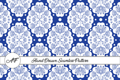 Scandinavian Flower Seamless Pattern | Flower Digital Paper Product Image 1