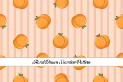 Summer Peach Seamless Pattern | Fruit Digital Paper Product Image 1