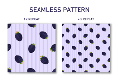 Summer Blackberries Seamless Pattern | Fruit Digital Paper Product Image 2