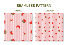 Summer Watermelon Seamless Pattern | Fruit Digital Paper Product Image 2