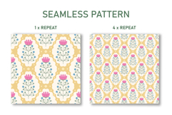 Folk Flower Seamless Pattern | Flower Digital Paper Product Image 2