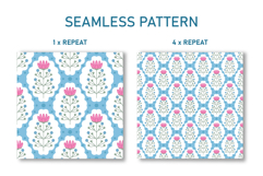 Folk Flower Seamless Pattern | Flower Digital Paper Product Image 2
