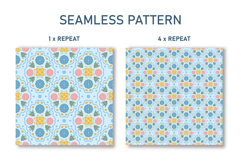 Folk Art Flower Seamless Pattern | Flower Digital Paper Product Image 2