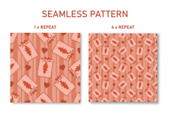 Fall Coquette Stripe Seamless Pattern | Fall Digital Paper Product Image 2