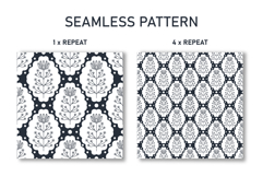 Scandinavian Flower Seamless Pattern | Flower Digital Paper Product Image 2
