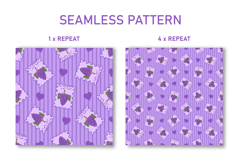 Grapes &amp; Heart Seamless Pattern | Fruit Digital Paper Product Image 2