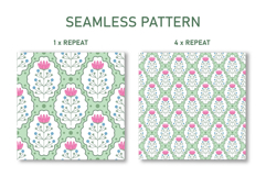 Folk Flower Seamless Pattern | Flower Digital Paper Product Image 2