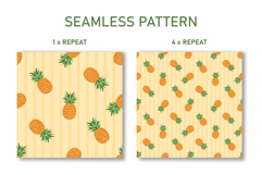 Summer Pineapple Seamless Pattern | Fruit Digital Paper Product Image 2