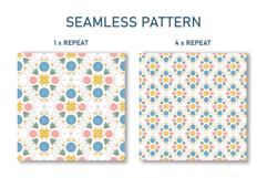 Folk Art Flower Seamless Pattern | Flower Digital Paper Product Image 2