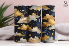 Seamless Pattern Of The Night Sky Sublimation Tumbler Wrap Product Image 5