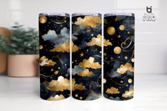 Seamless Pattern Of The Night Sky Sublimation Tumbler Wrap Product Image 6
