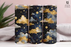 Seamless Pattern Of The Night Sky Sublimation Tumbler Wrap Product Image 7
