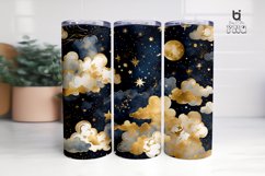 Seamless Pattern Of The Night Sky Sublimation Tumbler Wrap Product Image 8
