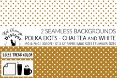Seamless pattern polka dots brown chai tea white minimalist art scrapbooking sublimation mugs tumblers