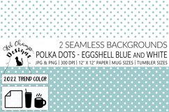 Seamless pattern polka dots eggshell blue white minimalist art scrapbooking sublimation mugs tumblers