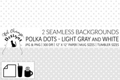 Seamless pattern polka dots  light gray white minimalist art scrapbooking sublimation mugs tumblers